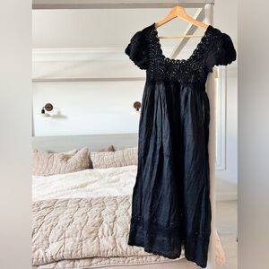 Doen Black Crochet Dress